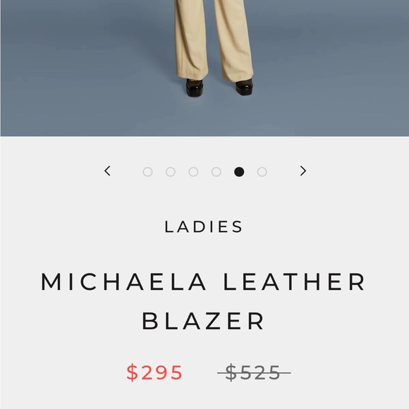 Brown Leather Blazer - Picture 5 of 7